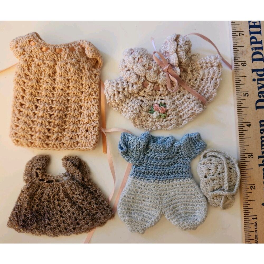 Vintage Barbie Tuttie Todd Crocheted Doll Clothes